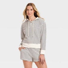 Women's Lace Up Hoodie Pullover Sweatshirt - Universal Thread