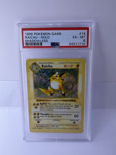 Raichu (Shadowless) graded PSA 6 for sale on eBay