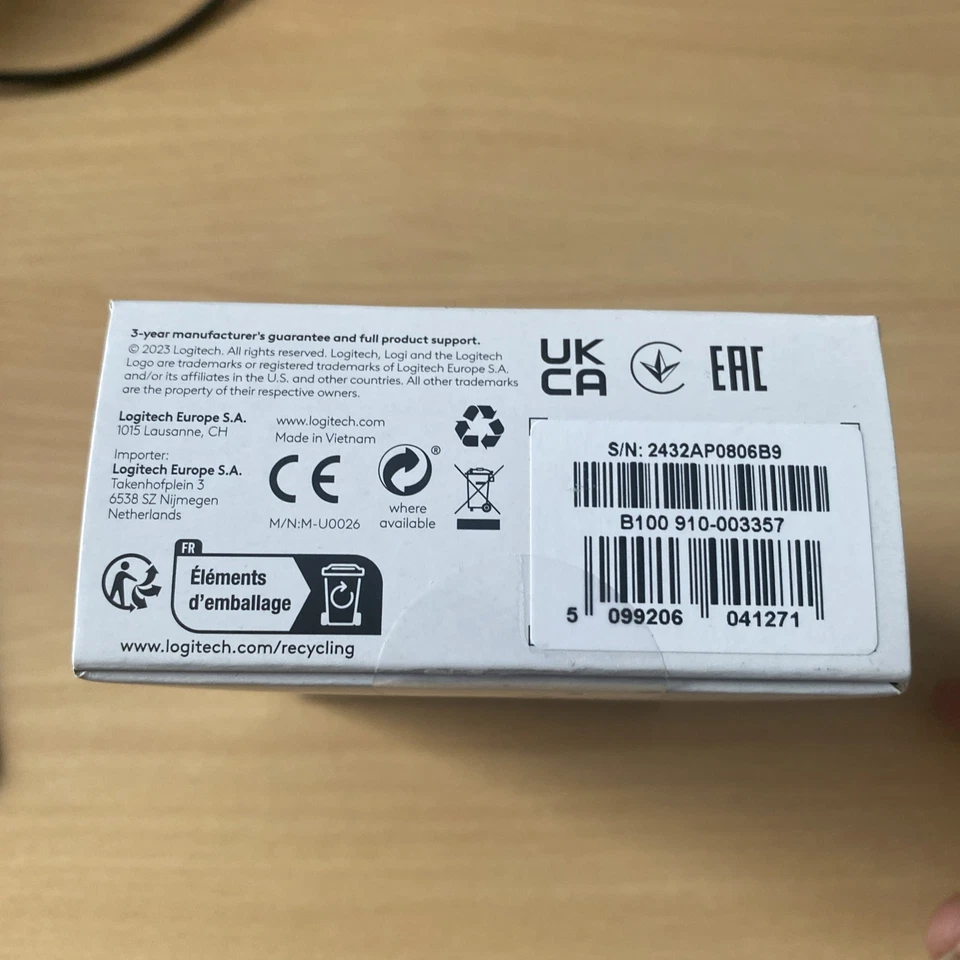 Logitech 800dpi Optical High Quality Wired USB Mouse - Black (B100) Cursor UK - Image 3 of 4