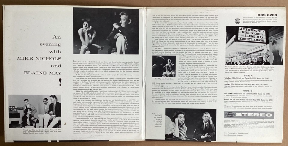 An Evening with Mike Nichols and Elaine May - Mercury Records OCS 6200 STEREO LP - Image 3 of 4