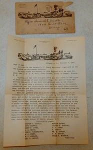 Civil War Veteran, Major Samuel L. Anable's Anniversary Invitation Letter