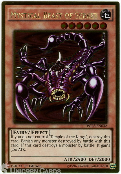 PGL2-EN032 Mystical Beast of Serket : Gold Rare 1st Edition Mint YuGiOh Card