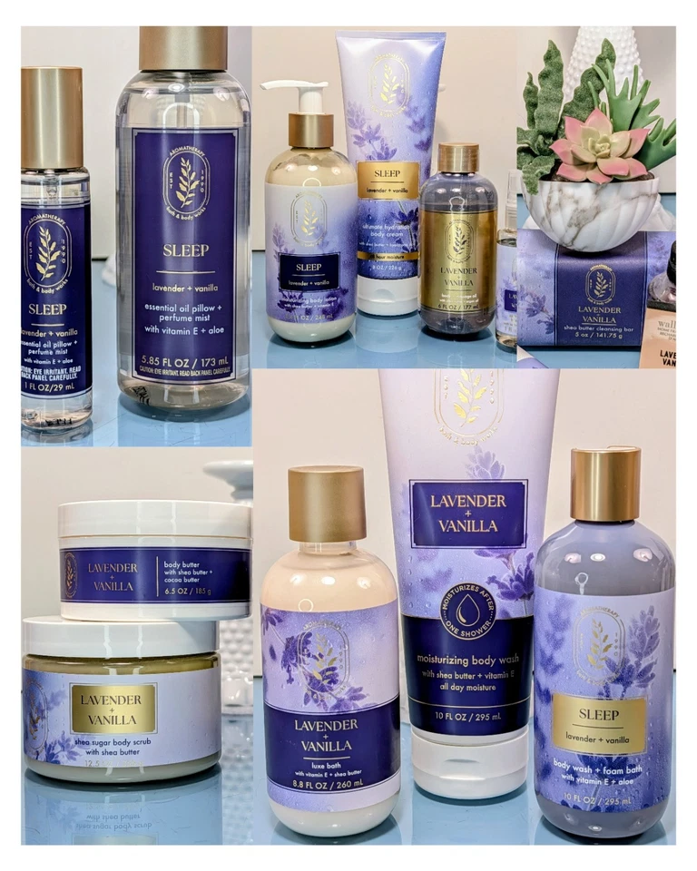 16 Piece Lavender Vanilla Bath & Body Works Aromatherapy Sleep Luxe Lotion Mist  - Image 2 of 4