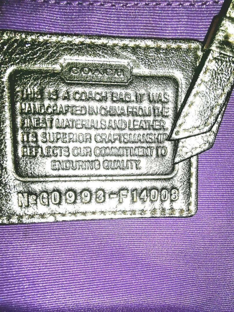 COACH Shoulder Bag Purse Patchwork Signature Gold… - image 13