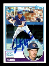1983 Topps #542 Jody Davis HAND SIGNED AUTO