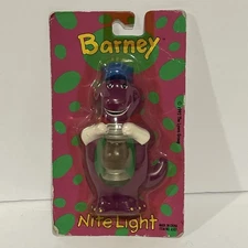 Vintage 1992 Barney Nite Light The Lyons Group Kids Night Lantern Dinosaur WORKS