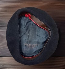 Vintage Black Basque Wool Beret 100 Wool