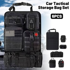 Truck Seat Back Organizer Tactical Molle Car Cover Vehicle Panel Storage Bag