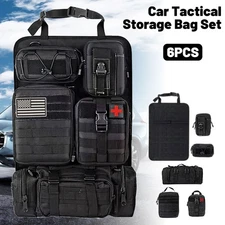 Truck Seat Back Organizer Tactical MOLLE Car Cover Vehicle Panel Storage Bag