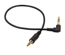 30cm 3.5mm to 3.5mm Jack to Jack Audio Cable Lead Gold Short Aux Car Stereo