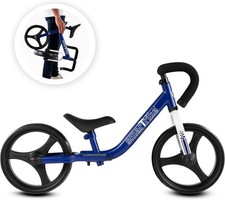 Folding Balance Bike with Free Riding Protective Gear, Blue
