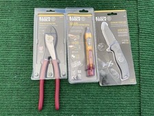Klein Tools 3 Pack Electrical Hand Tools ( Crimping, Voltage Tester, Pocket Kni