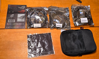 ASUS ROG Accessory Bundle Lot   HDMI, DisplayPort, USB 3.0 Cables, Stickers, Pou
