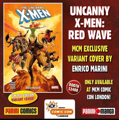 Uncanny X-Men Red Wave RARE MCM Comic Con VARIANT! Ltd to 200 Copies!
