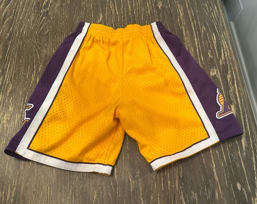 Mitchell & Ness Los Angeles Lakers NBA Home Swingman Shorts Youth Size S - Picture 2 of 4