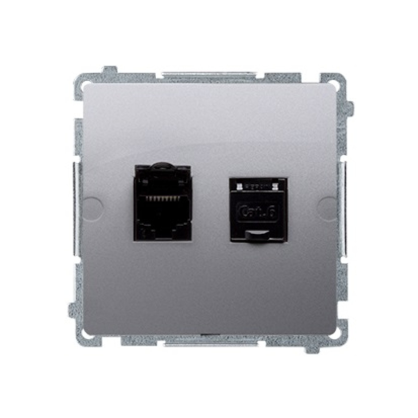 RJ45 Dual Computer Socket Cat.6 Simon Basic BM62E.01/21