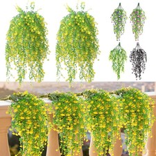 Artificial Fern Plant Fake Eucalyptus Leaf Hanging Flower Vine Home Decor USA