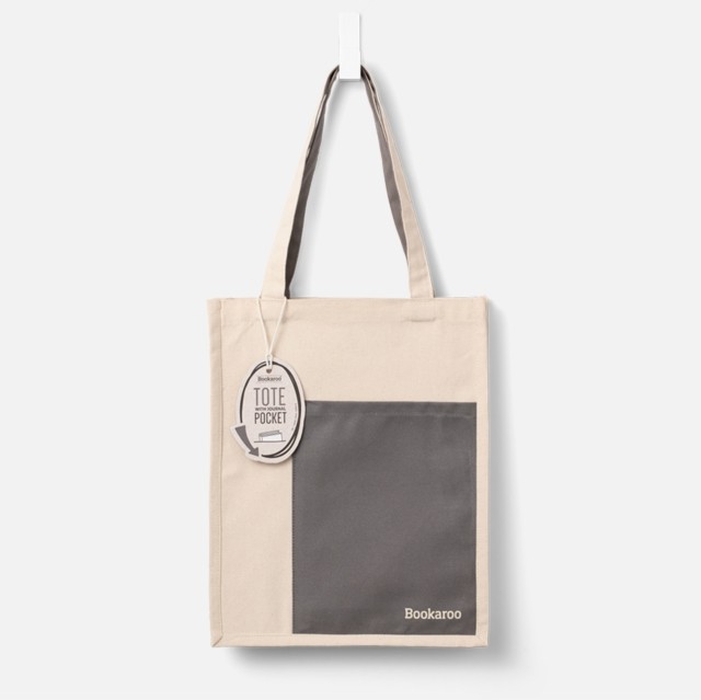 Bookaroo Tote Bag - Charcoal & Cream (General merchandise)