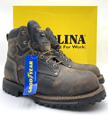 CAROLINA PITSTOP CA7538 Men's NEW Comp-Toe Work Boots Brown US Size 8.5 2E