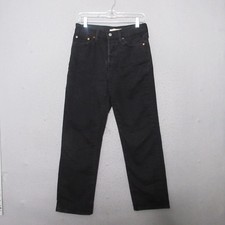 Levis Wedgie Straight Jeans Women 28 Black High Rise Button Fly Capsule Wardrobe