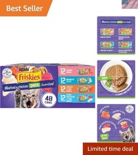 Purina Pate Wet Cat Food Variety Pack with Seafood Chicken - 48 cans
