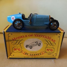 MATCHBOX LESNEY MODELS OF YESTERYEAR Y 6 SUPERCHARGED BUGATTI TYPE 35 AVEC BOITE