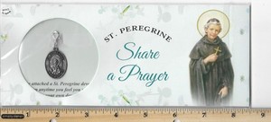Saint Peregrine Share a Prayer Pendant & Two Prayer Cards