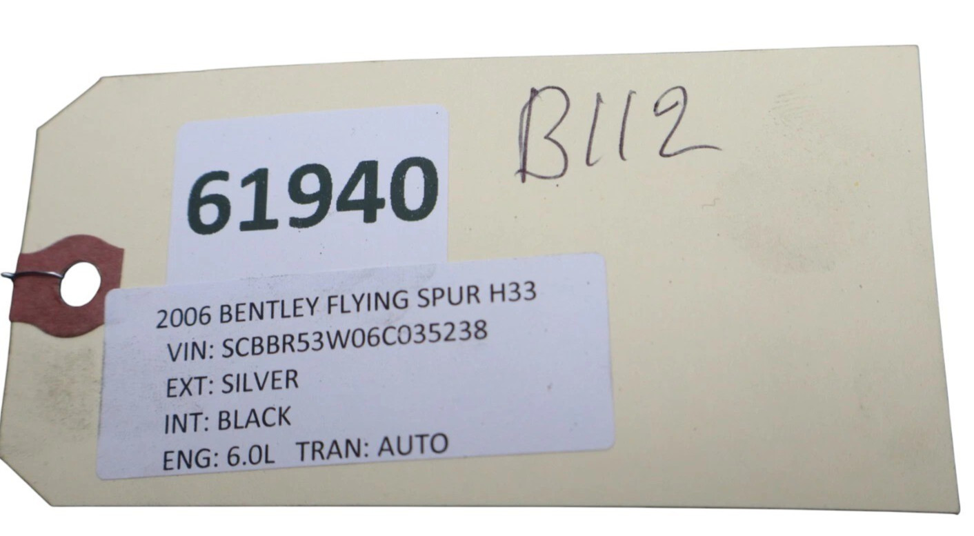 06-12 Bentley Continental Rear Fuel Gas Filler Door Flap Silver 3W5809905C Oem