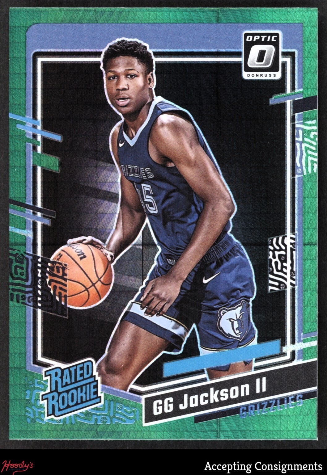 2023-24 Donruss Optic Hyper Green #228 GG Jackson II RATED ROOKIE RC GRIZZLIES