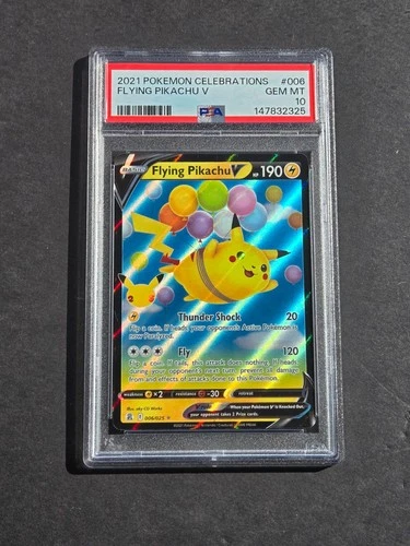 PSA 10 FLYING PIKACHU V 006/025 - CELEBRATIONS 25TH ANNIVERSARY HOLO -GEM  MINT