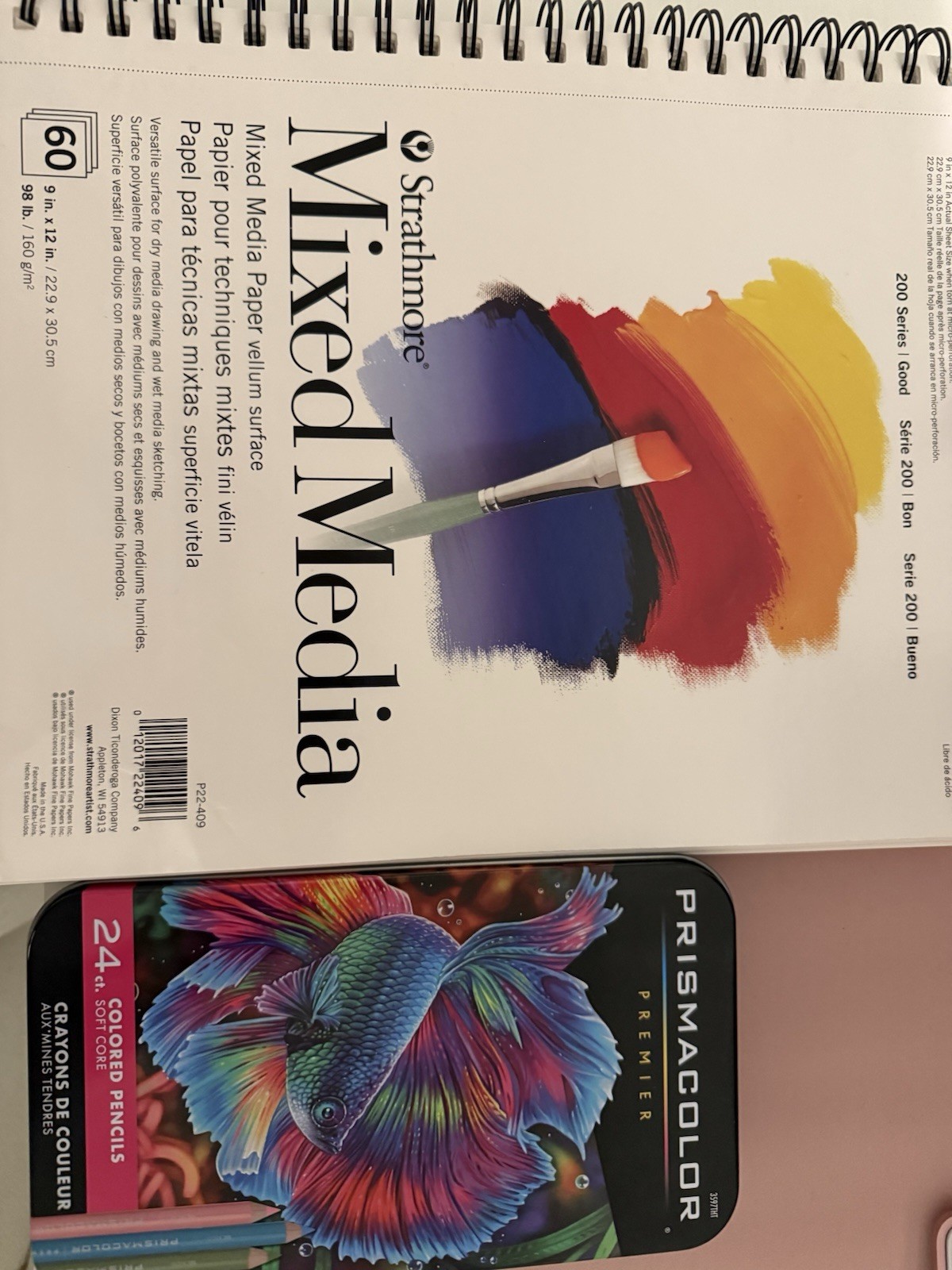 Prismacolor Premier 24ct Colored Pencils + Strathmore Mixed Media Pad Set