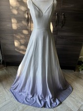 Tiffanys Size 2 Silver/purple Glittery Occasionwear Dress Long Strappy