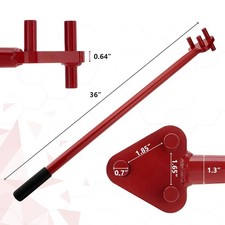 Manual Rebar Bender, for 5/8 inch Rebar Flat Rod Bending Tool Hand Operated,Red