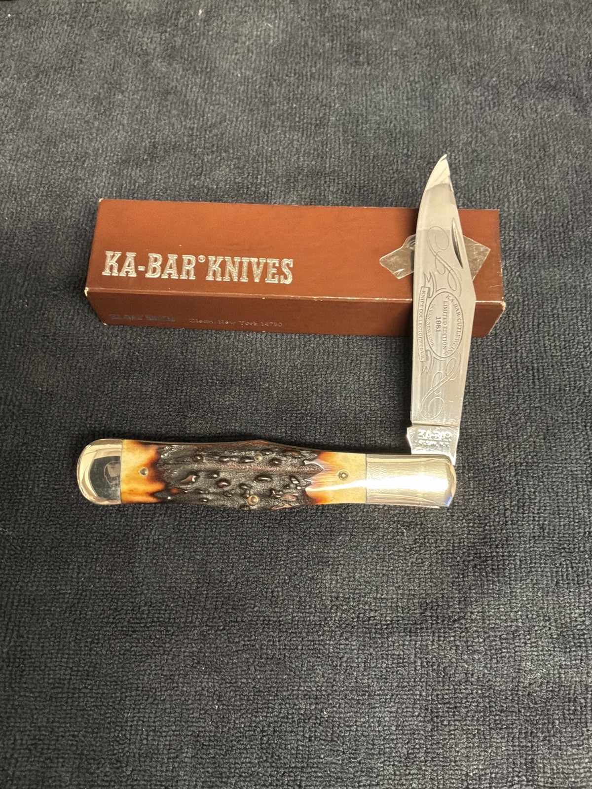 1981 Limited Edition KA-BAR Commemorative Knife - Stag Handle