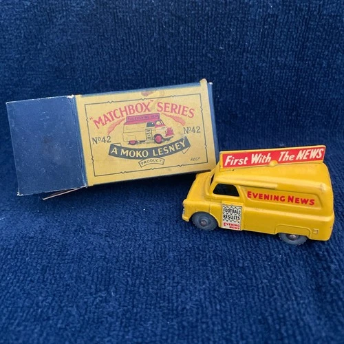 MATCHBOX LESNEY #42A BEDFORD EVENING NEWS VAN, GPW, EXCELLENT