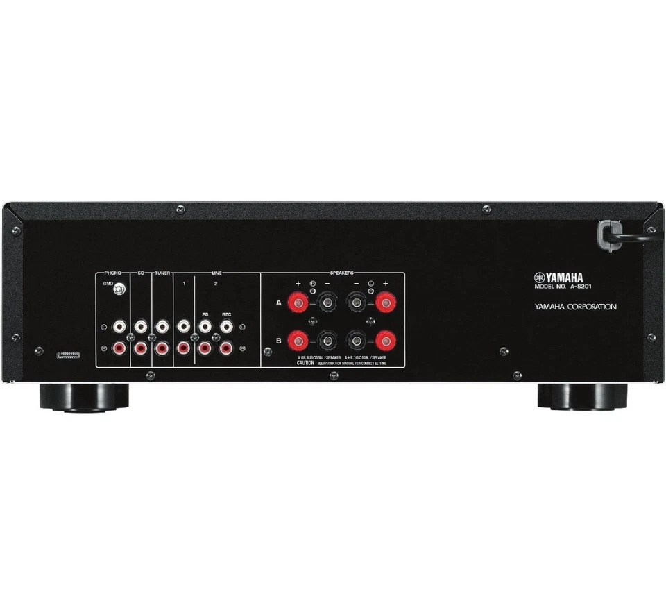 YAMAHA A-S201 Verstärker HiFi Vollverstärker 200 W RMS schwarz Neu und Unbenutzt - Bild 2 von 3