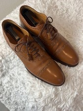 Gucci Leather Brogue Detail Lace Up Derby Formal Dress Brown Men's - Size 10.5