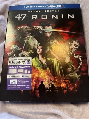 47 Ronin Blu-ray DVD 2-Disc Set Keanu Reeves Jung Fu Fighting Sword Action Movie
