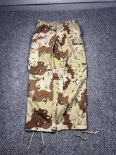 Vintage US Military BDU Pants Mens Small Short Desert Camo Cargo Button Fly 90s