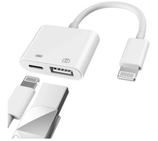 Apple Certified Lightning Male to USB Female Adapter OTG and Charger Cable for i