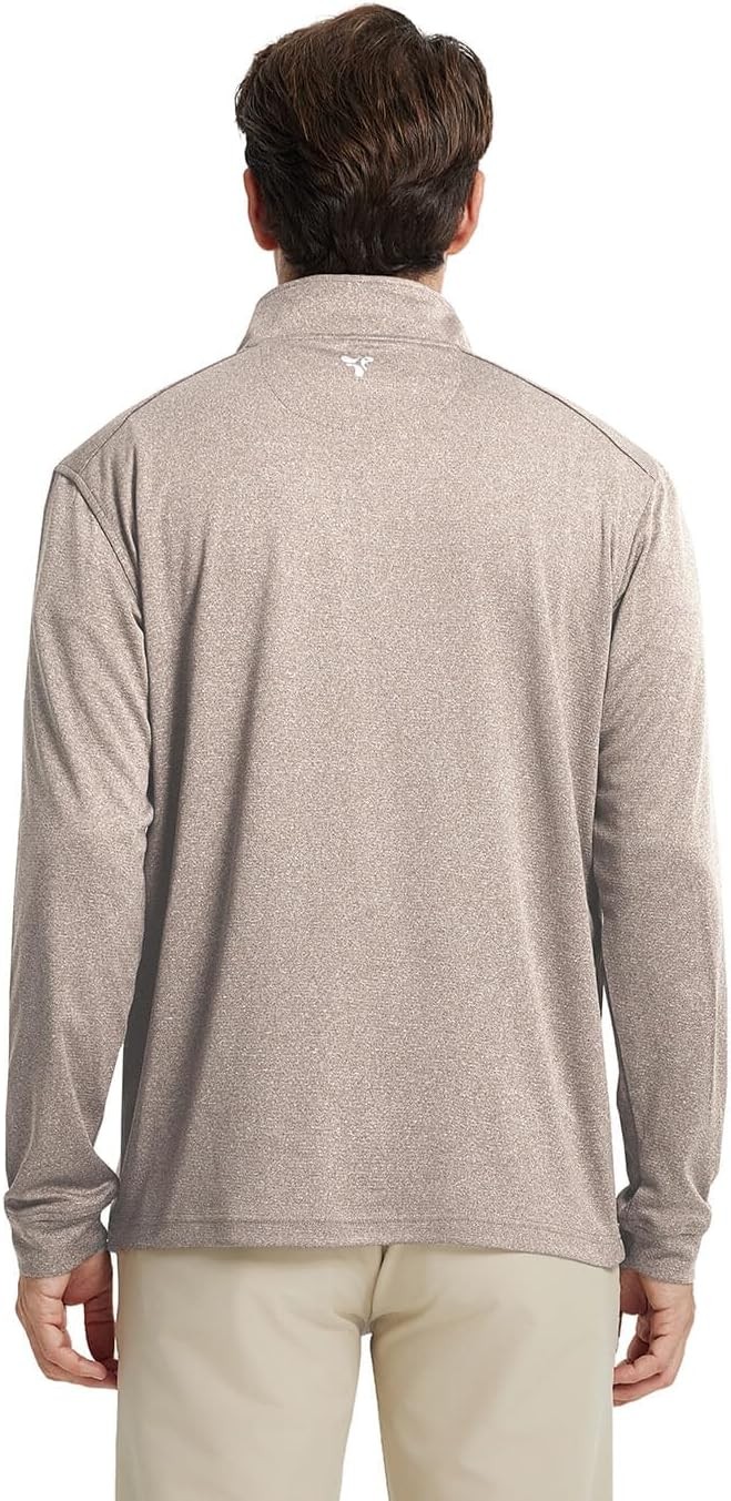 Men's Quarter Zip Golf Pullover Men Mock Neck Sweatshirts Dry image 3