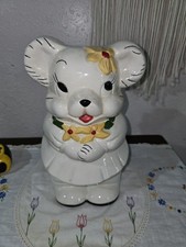 Vintage 1940s American Bisque Turnabout Two-Faced Bear Cookie Jar - Exceptional