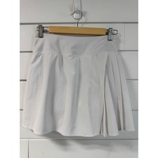 90 Degree by Reflex White Lightstreme Renaissance Side Pleat Skort Small