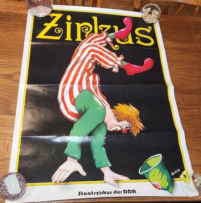 ZIRKUS Staatszirkus der DDR Berlin East Germany Acrobatic CLOWN CIRCUS POSTER