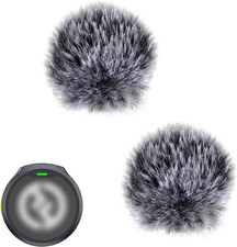 2-Pack Microphone Windscreen for Hollyland Lark M2 Mic, Furry Wind Cover