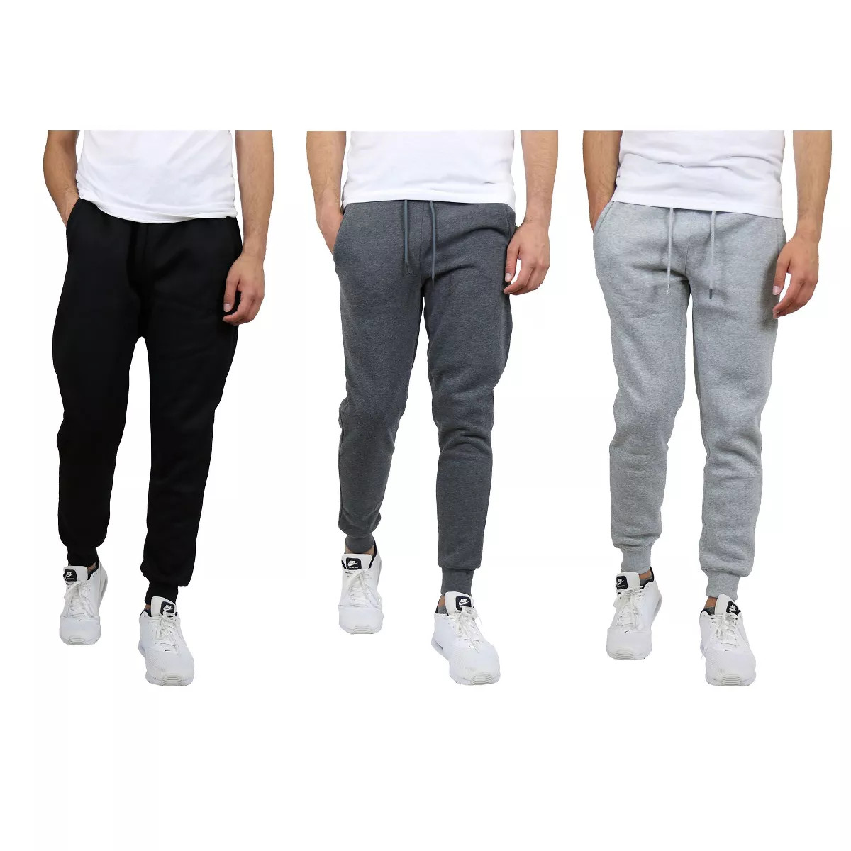 BLUE ICE MENS MODERN FIT JOGGER ДЛЯ БЕГА ТРУСЦОЙ 3 шт РАЗМЕР S - ЧЕРНЫЙ УГОЛЬНО-СЕРЫЙ ВЕРЕСКОВО-СЕРЫЙ 8190₽