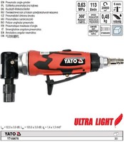Yato Druckluft-Winkelschleifer Pneumatik Schleifer 6Mm 113L/Min Composite YT-...