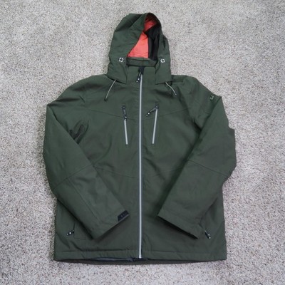 Killtec Jacket Mens Medium Green AMW Alpine Ski Snow Hooded Waterproof Insulated