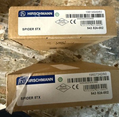 Hirschmann SPIDER 5TX 5-Port DIN Rail Ethernet Switch - 943824002 - Lot Of 2