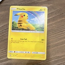 Pokémon Pikachu Shining Legends 28/73 Regular HP 60 Iron Tail Card